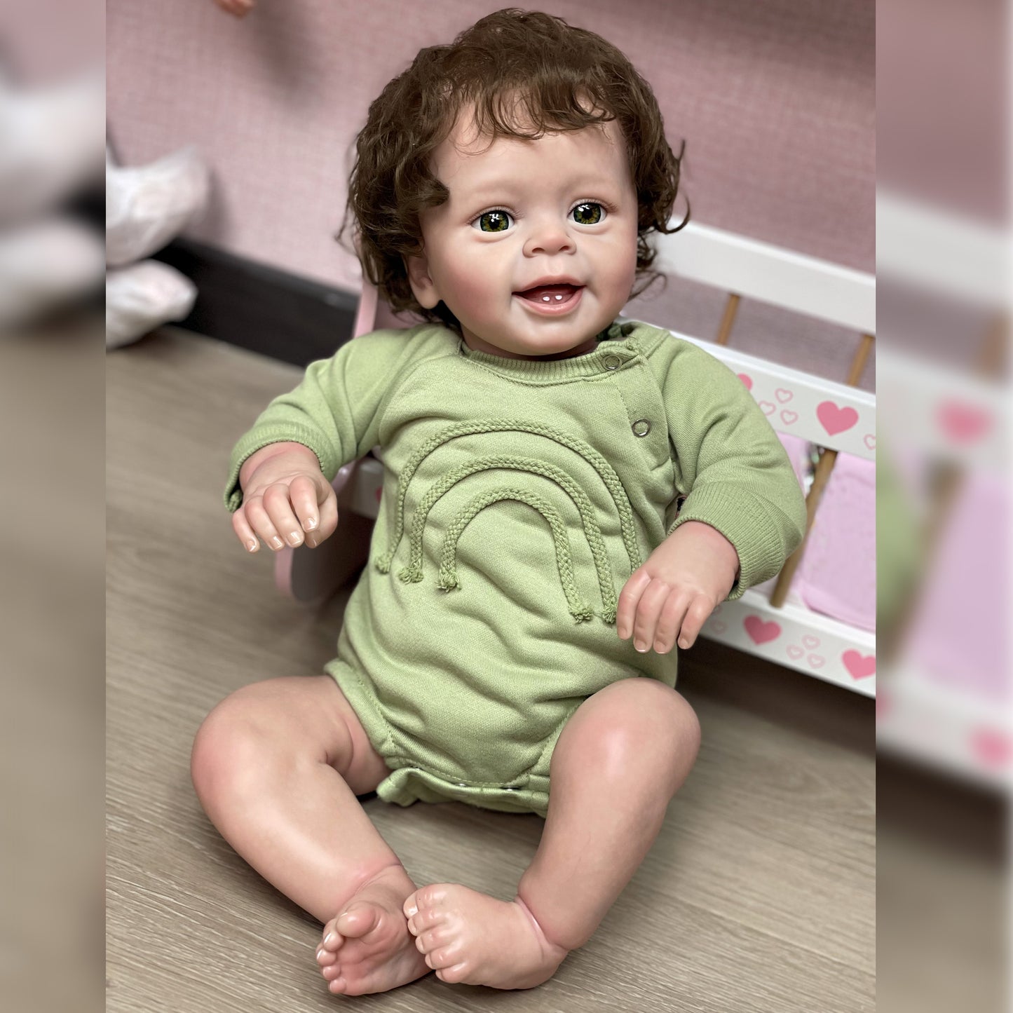 Yannick 22 Inch Lifelike Painted Boy With Cruly Hair - Reborn With Love Baby Dolls Store