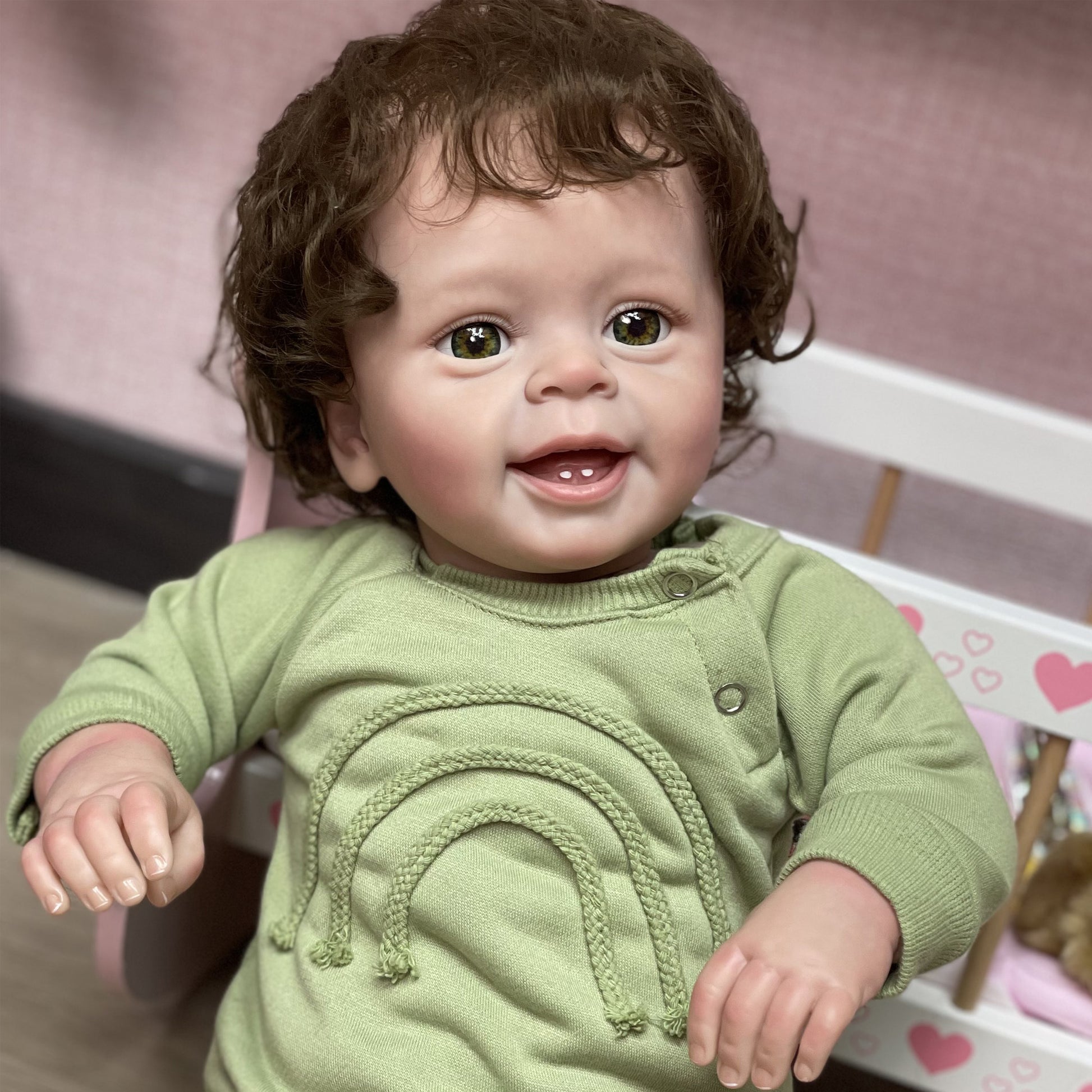 Yannick 22 Inch Lifelike Painted Boy With Cruly Hair - Reborn With Love Baby Dolls Store