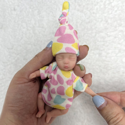 10cm Mini Palm Soft Full Solid Silicone Bebe Reborn Girl Handmade Realistic Reborn Dolls Lifelike - Reborn With Love Baby Dolls Store