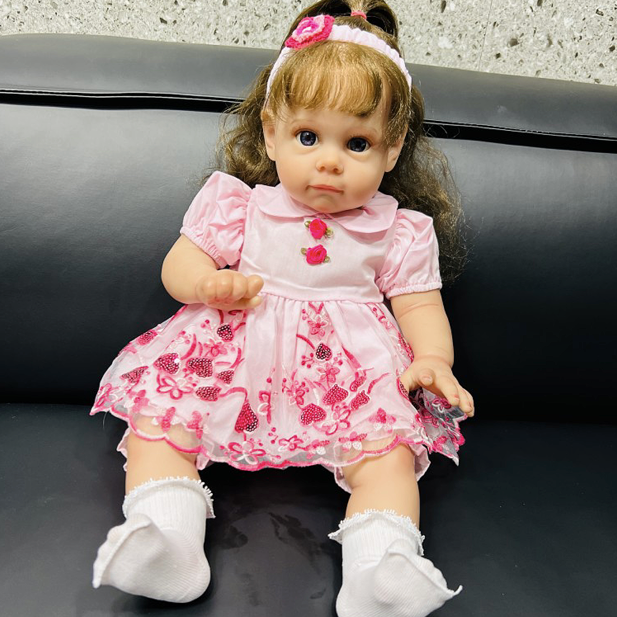 55CM Lifelike Maggie Reborn Baby Girl Soft Touch High Quality Bebe Reborn with Handmade Rooted Hair - Reborn With Love Baby Dolls Store