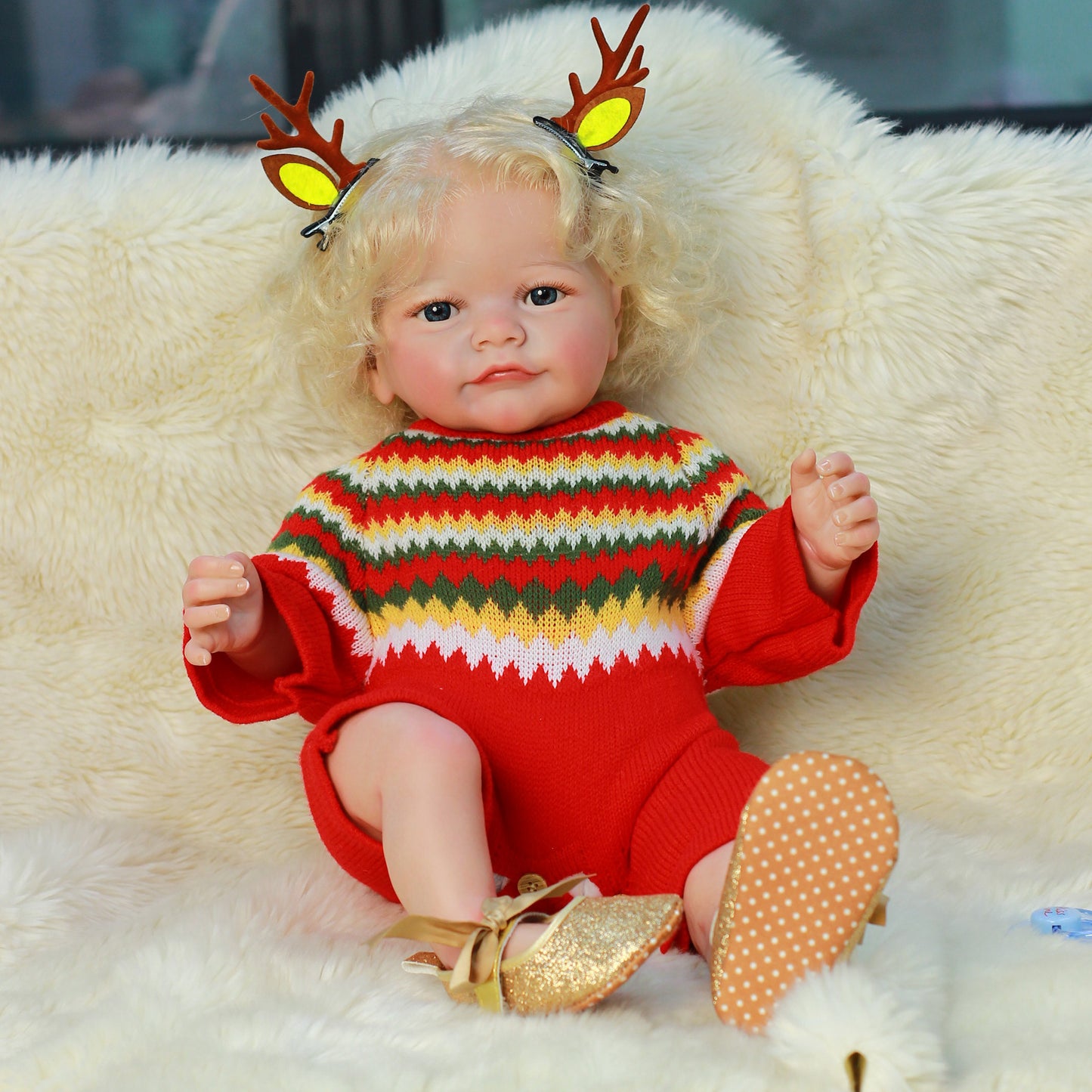 55cm Tobiah Bebe Reborn 3D Painted Handmade Reborn Dolls With Rooted White Hair Lifelike Real Art Muñecas Reborn - Reborn With Love Baby Dolls Store