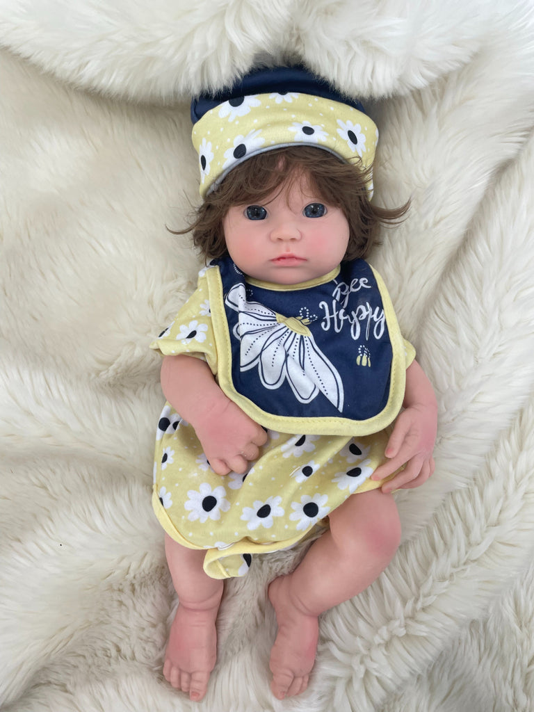 35 CM Soft Full Body Solid Silicone Bebe Reborn Doll Can drink milk can pee  boneca