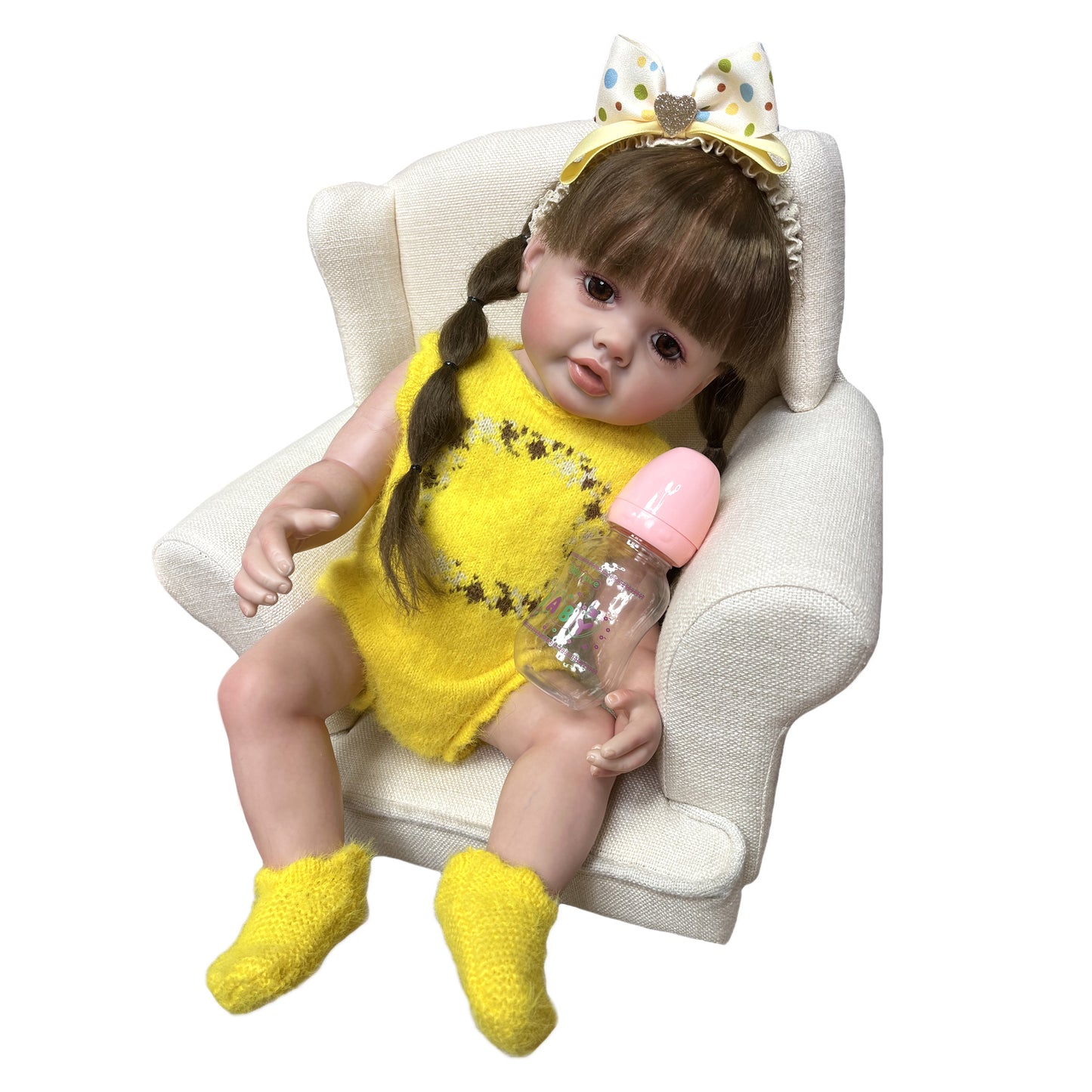 Betty 22 Inch Full body Yellow Dress Handmade Girl - Reborn With Love Baby Dolls Store