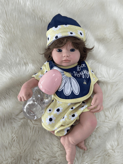 35 Cm Full Body Solid Silicone Bebe Reborn Doll Painted By Artists - Reborn With Love Baby Dolls Store