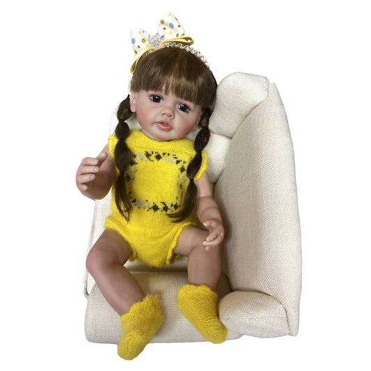 Betty 22 Inch Full body Yellow Dress Handmade Girl - Reborn With Love Baby Dolls Store