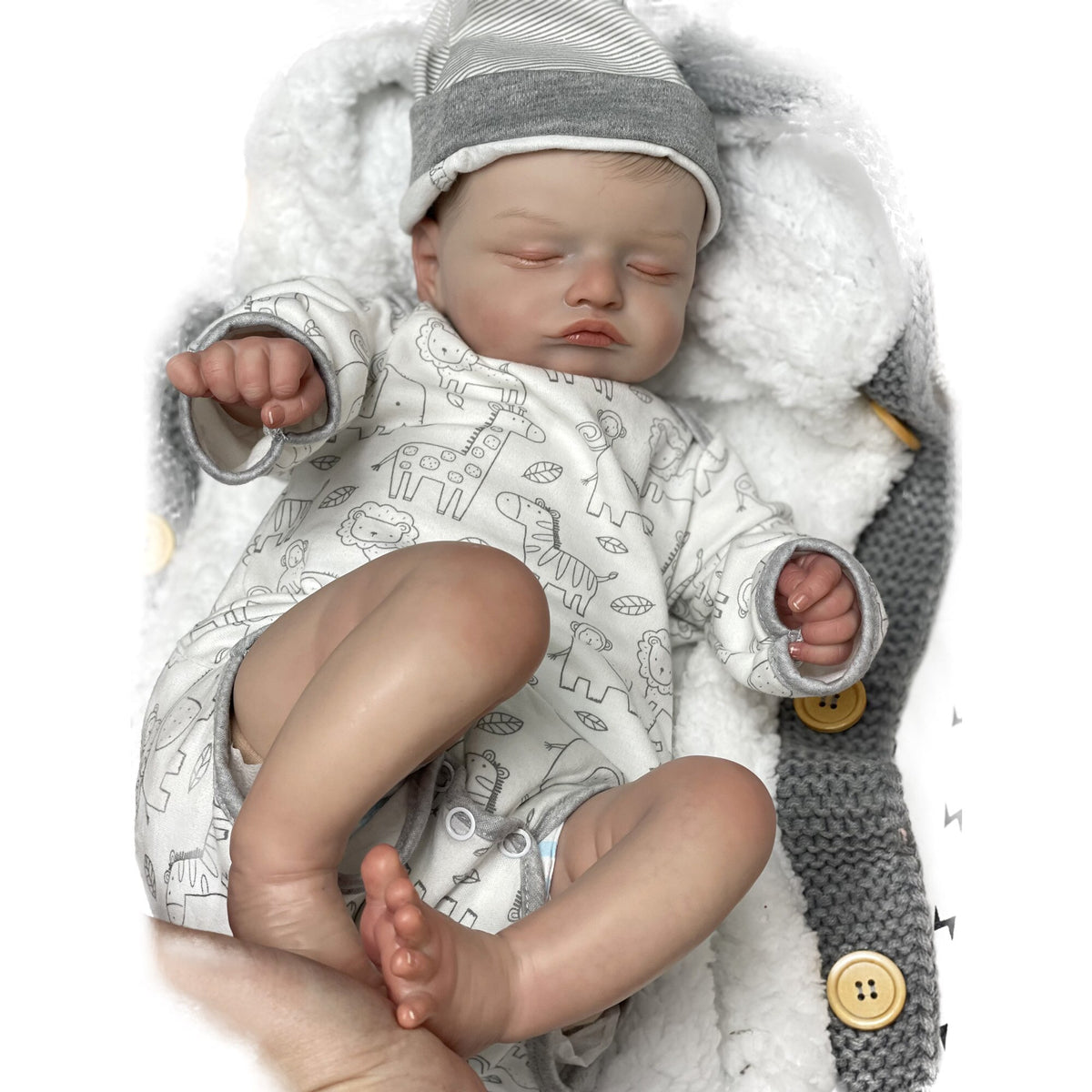 18 Inch Rosalie Finished Rebrn Bebe Handmade Lifelike Newborn Baby - Reborn With Love Baby Dolls Store