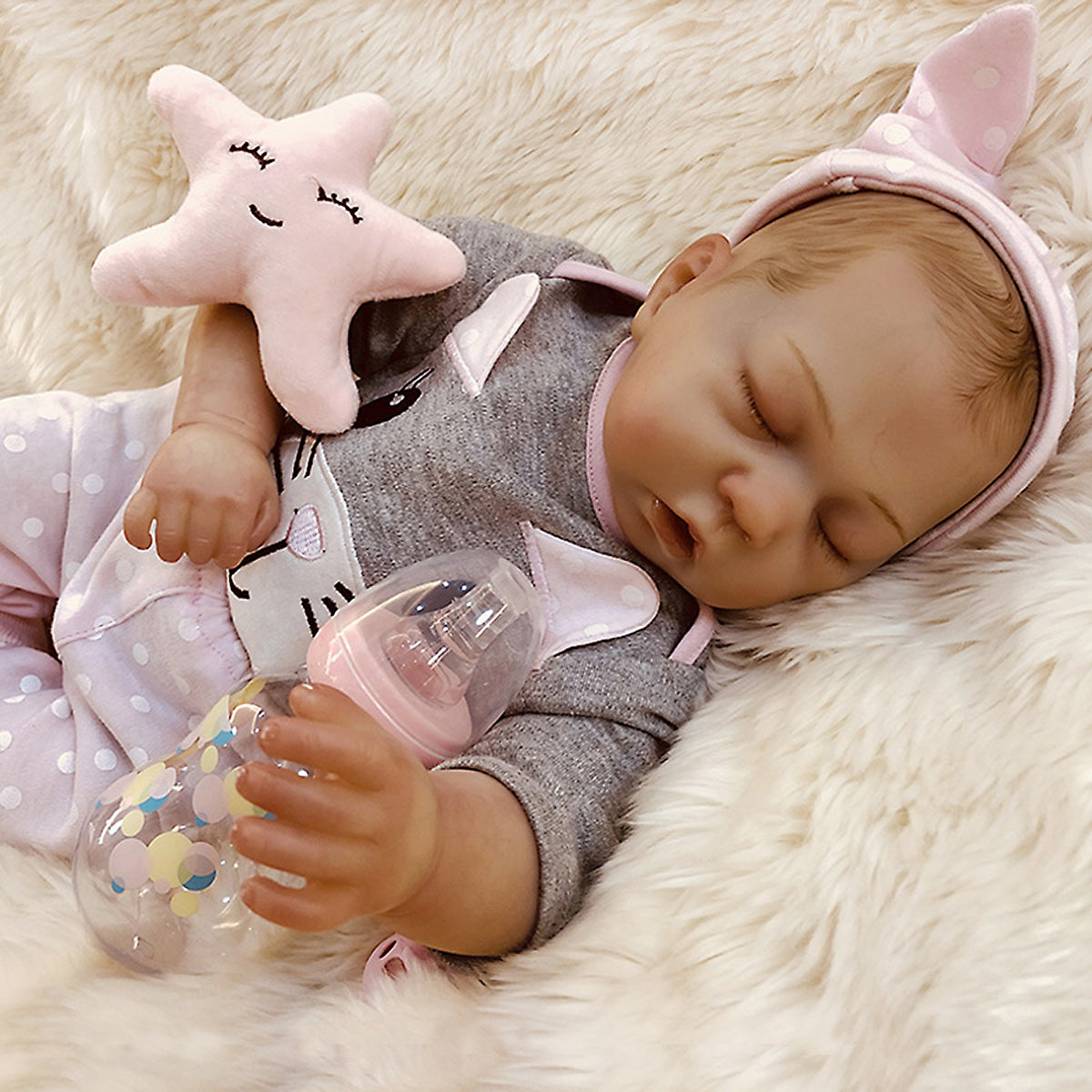 Reborn Doll 47.5 CM Hand-Drawing Premie Baby Boy Hair Lifelike Real Soft Touch Cuddly Reborn Bbay Doll - Reborn With Love Baby Dolls Store