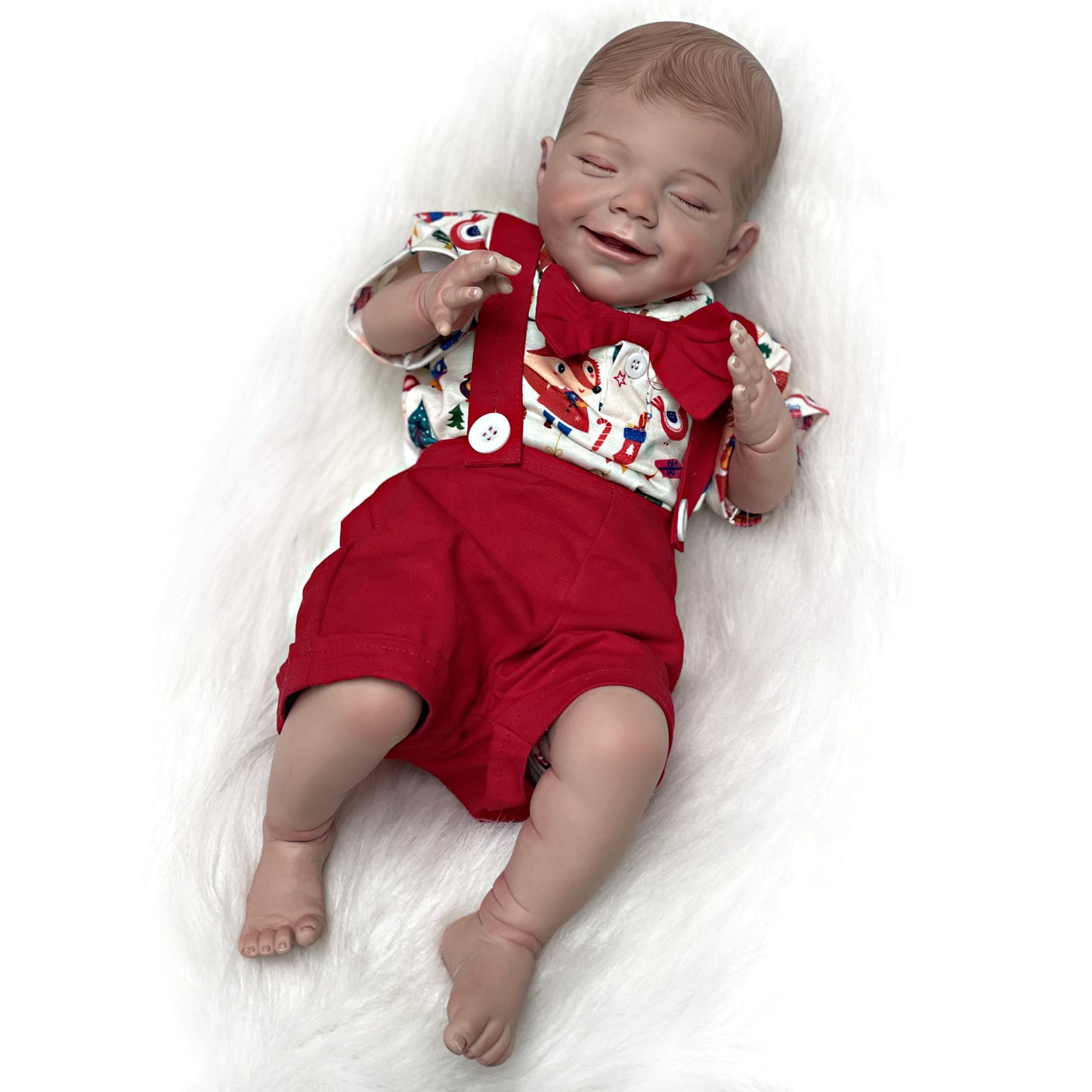 April Reborn Doll Painted Hair Bebe Reborn Vinyl Doll Handmade Lovely Newborn - Reborn With Love Baby Dolls Store