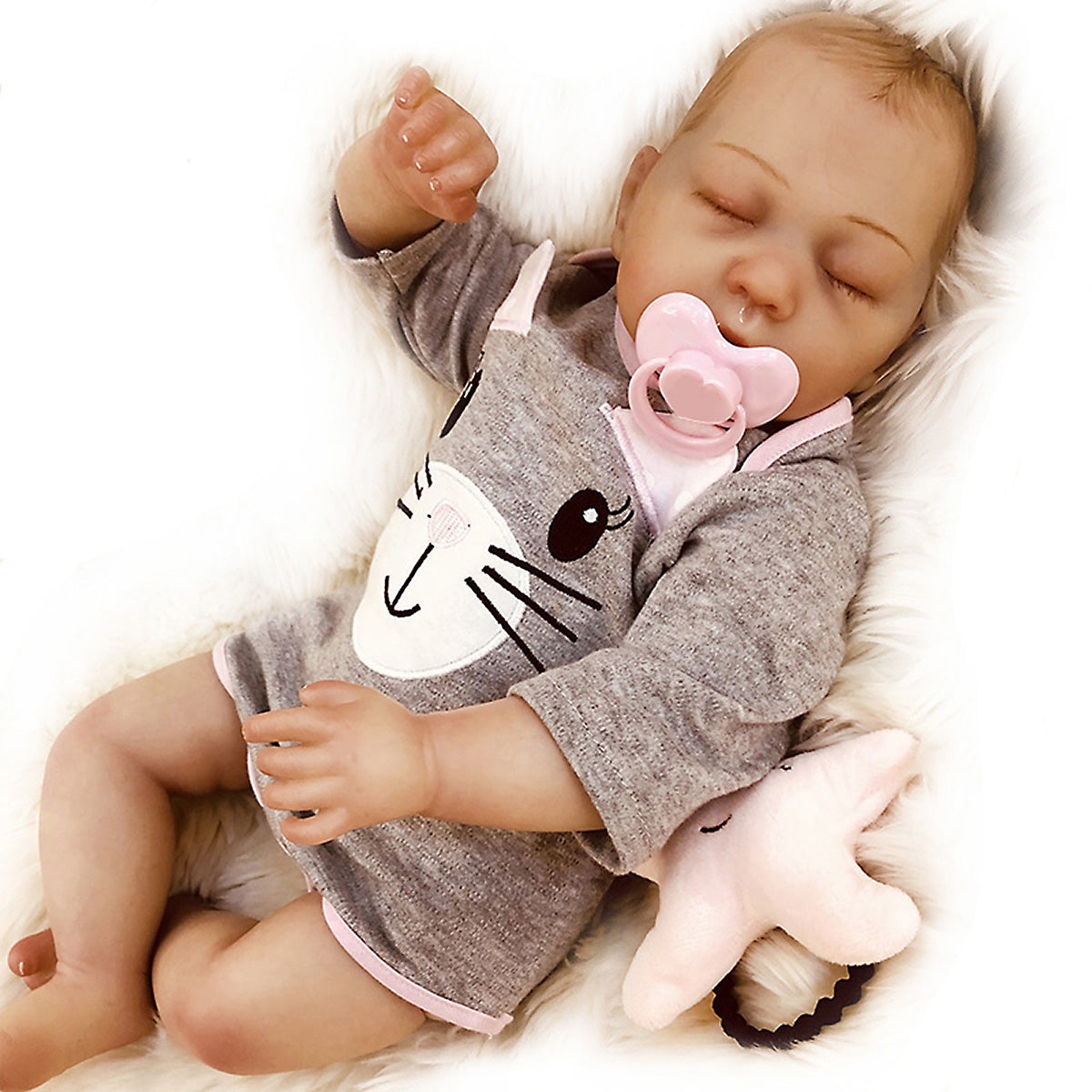 Reborn Doll 47.5 CM Hand-Drawing Premie Baby Boy Hair Lifelike Real Soft Touch Cuddly Reborn Bbay Doll - Reborn With Love Baby Dolls Store