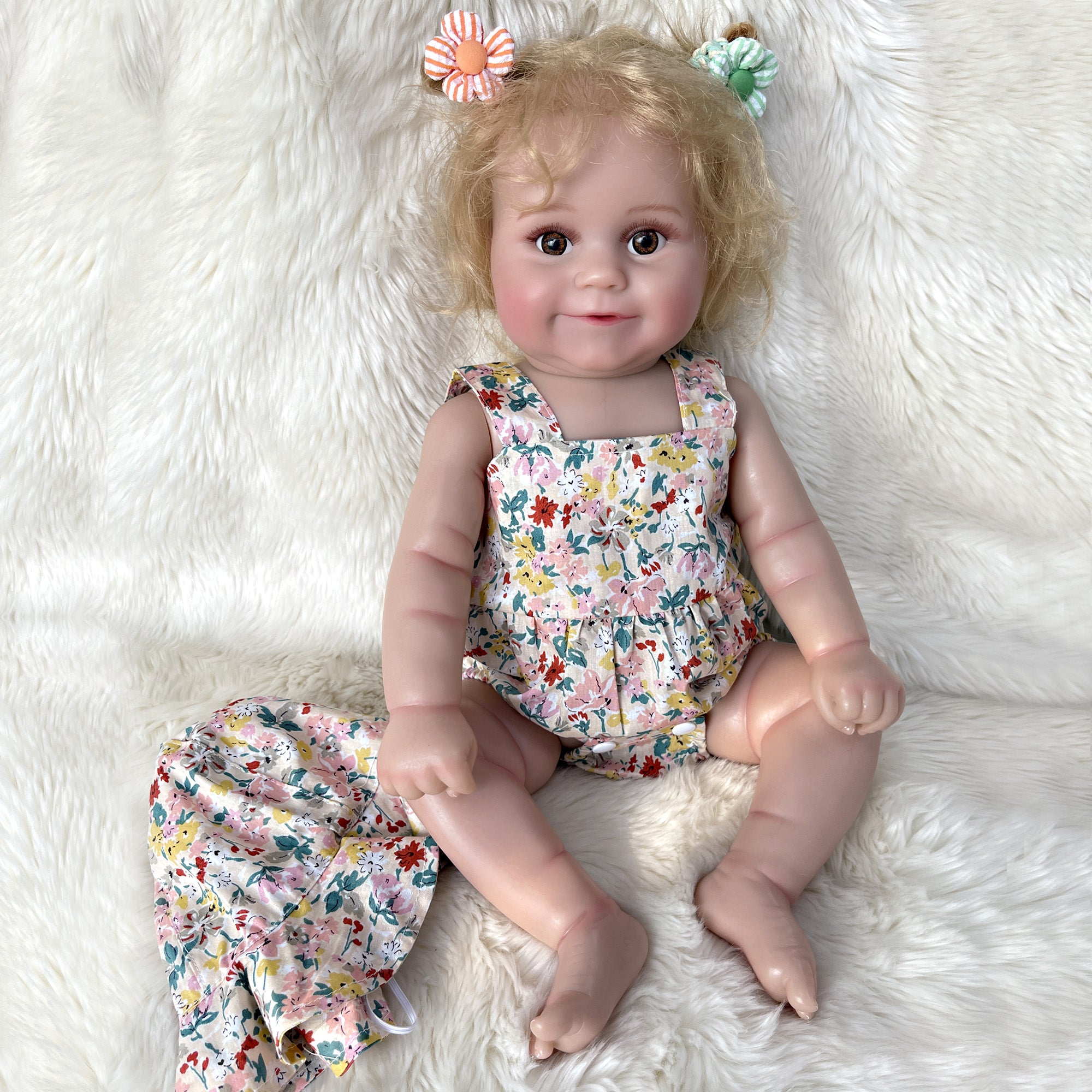 49 cm 3D Painted Maddie Baby Full Body Vinyl Handmade Reborn Doll Bebe Reborn muñeca para niñas envío gratis - Reborn With Love Baby Dolls Store