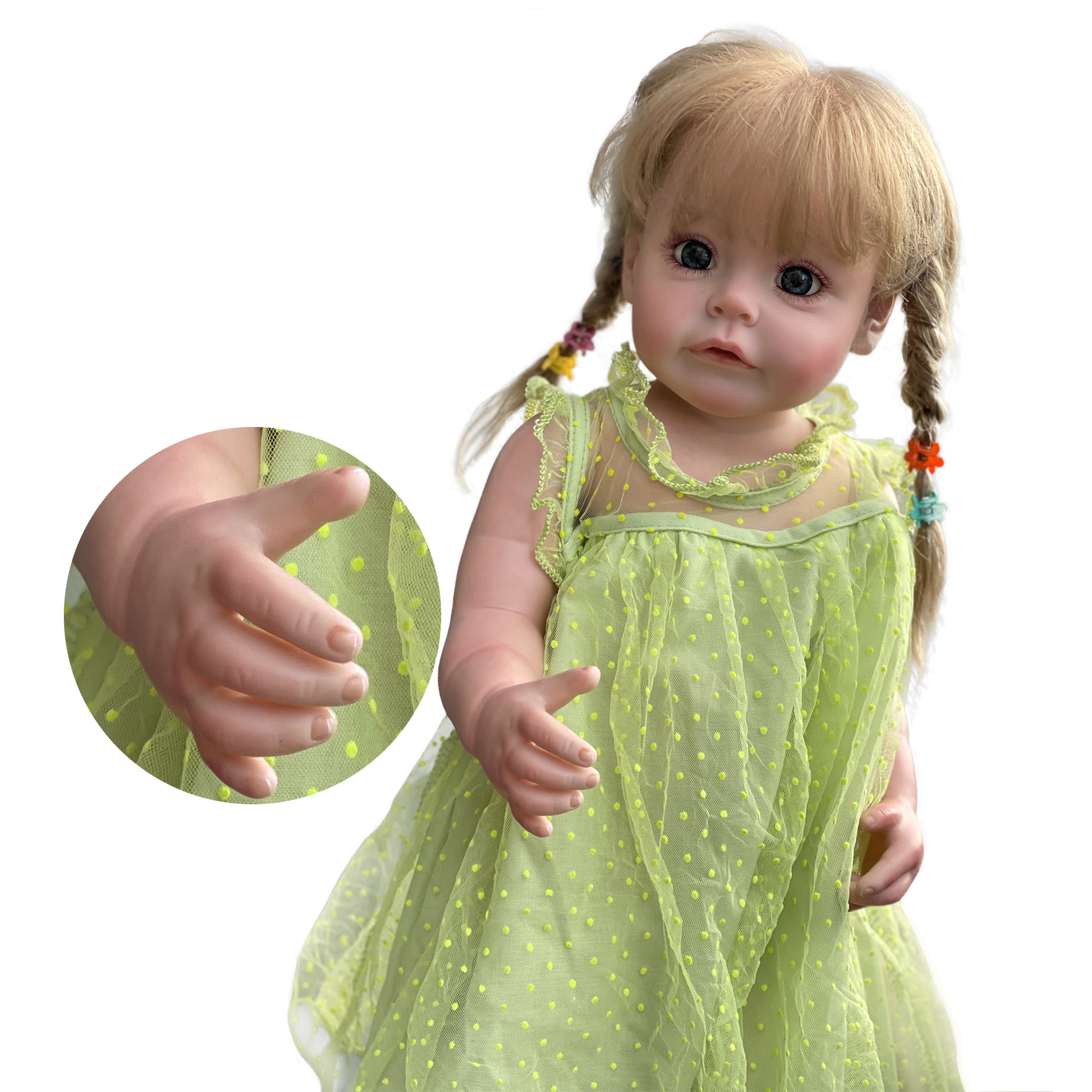 22 inch sue sue Handmade Painted By Artists Full body Vinyl Newborn Baby Doll Girl - Reborn With Love Baby Dolls Store