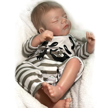 18 Inch Sam Painted Lifelike Handmade Reborn Doll RBGB11 - Reborn With Love Baby Dolls Store