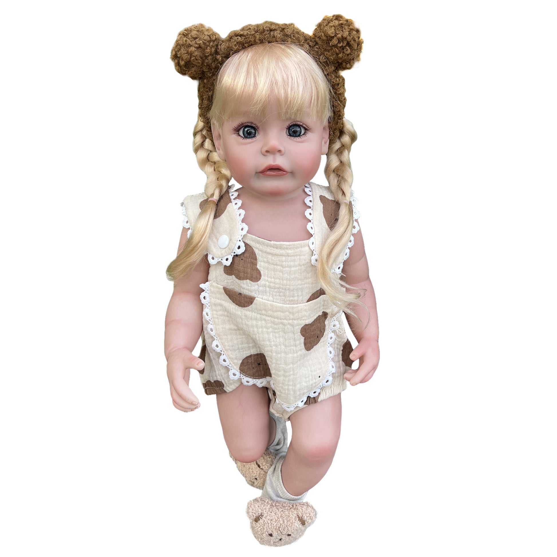 22 Inch Suesue Full Body Soft Vinyl Can take shower Bebe Newborn Handmade Lifelike Reborn Doll Painted little princess - Reborn With Love Baby Dolls Store