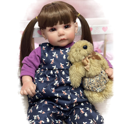 18 Inch Handmade Lifelike Reborn Bebe Doll Painted Lifelike Stand Doll Lovely bebe reborn realista boneca baby - Reborn With Love Baby Dolls Store