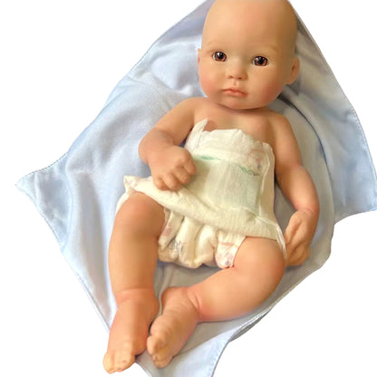 35 CM Can drink milk can pee Full Body Soft Silicone Doll - Reborn With Love Baby Dolls Store