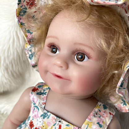 49 cm 3D Painted Maddie Baby Full Body Vinyl Handmade Reborn Doll Bebe Reborn muñeca para niñas envío gratis - Reborn With Love Baby Dolls Store