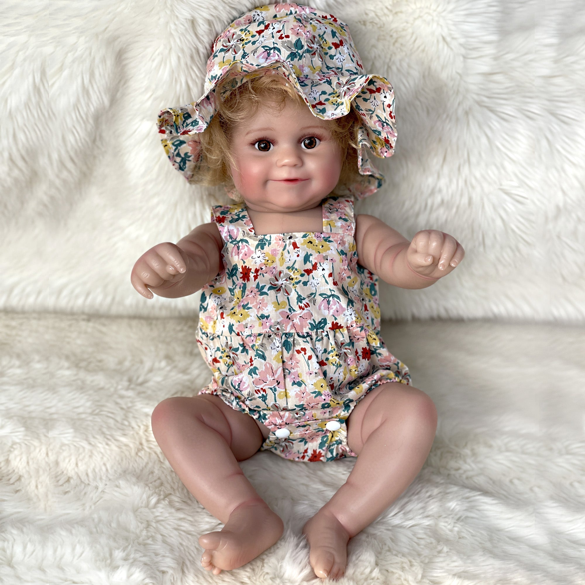 49 cm 3D Painted Maddie Baby Full Body Vinyl Handmade Reborn Doll Bebe Reborn muñeca para niñas envío gratis - Reborn With Love Baby Dolls Store