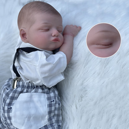 18 Inch Rosalie Finished Rebrn Bebe Handmade Lifelike Newborn Baby Doll Painted - Reborn With Love Baby Dolls Store