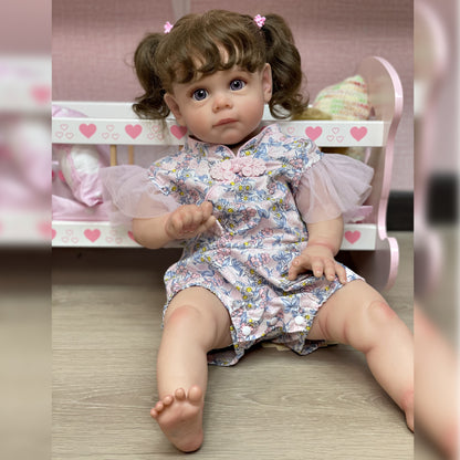 22 Inch Maggie Handmade Bebe Reborn Dolls Painted bebe reborn baby doll - Reborn With Love Baby Dolls Store