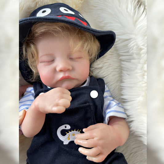 41 cm Reborn Doll Levi Boy Bebe Handmade 3D Painted Lifelike Newborn Baby Doll muñecas reborn full silicone reborn baby - Reborn With Love Baby Dolls Store