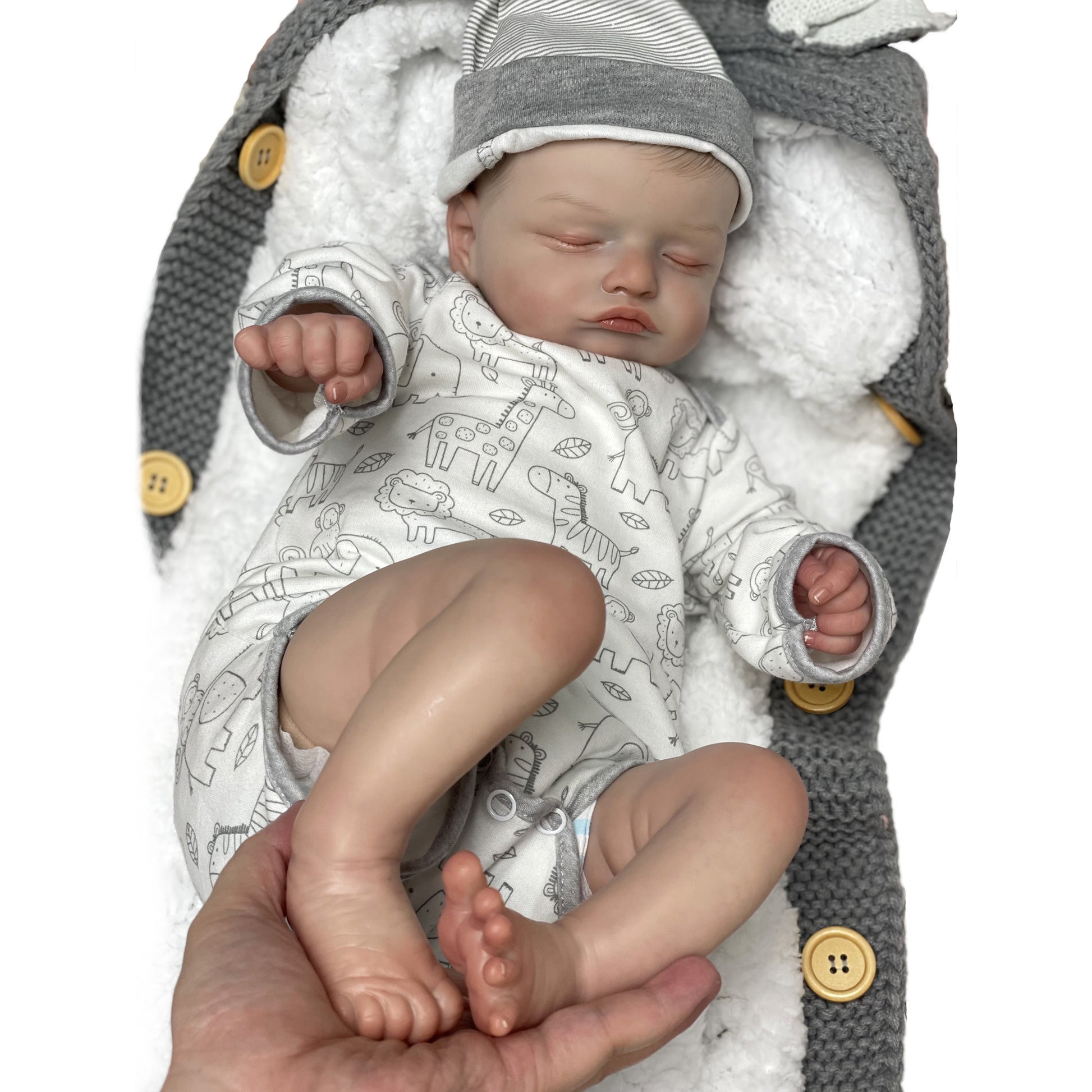 18 Inch Rosalie Finished Rebrn Bebe Handmade Lifelike Newborn Baby - Reborn With Love Baby Dolls Store