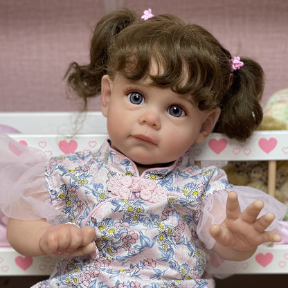 22 Inch Maggie Handmade Bebe Reborn Dolls Painted bebe reborn baby doll - Reborn With Love Baby Dolls Store