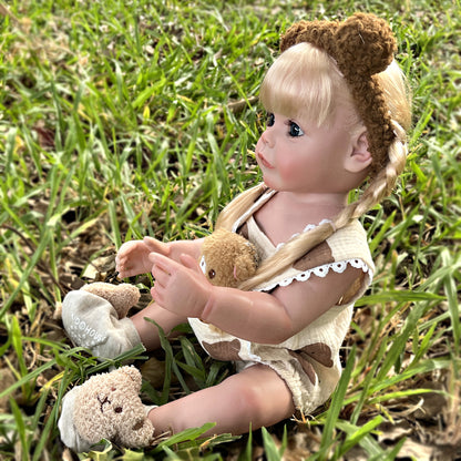 22 Inch Suesue Full Body Soft Vinyl Can take shower Bebe Newborn Handmade Lifelike Reborn Doll Painted little princess - Reborn With Love Baby Dolls Store