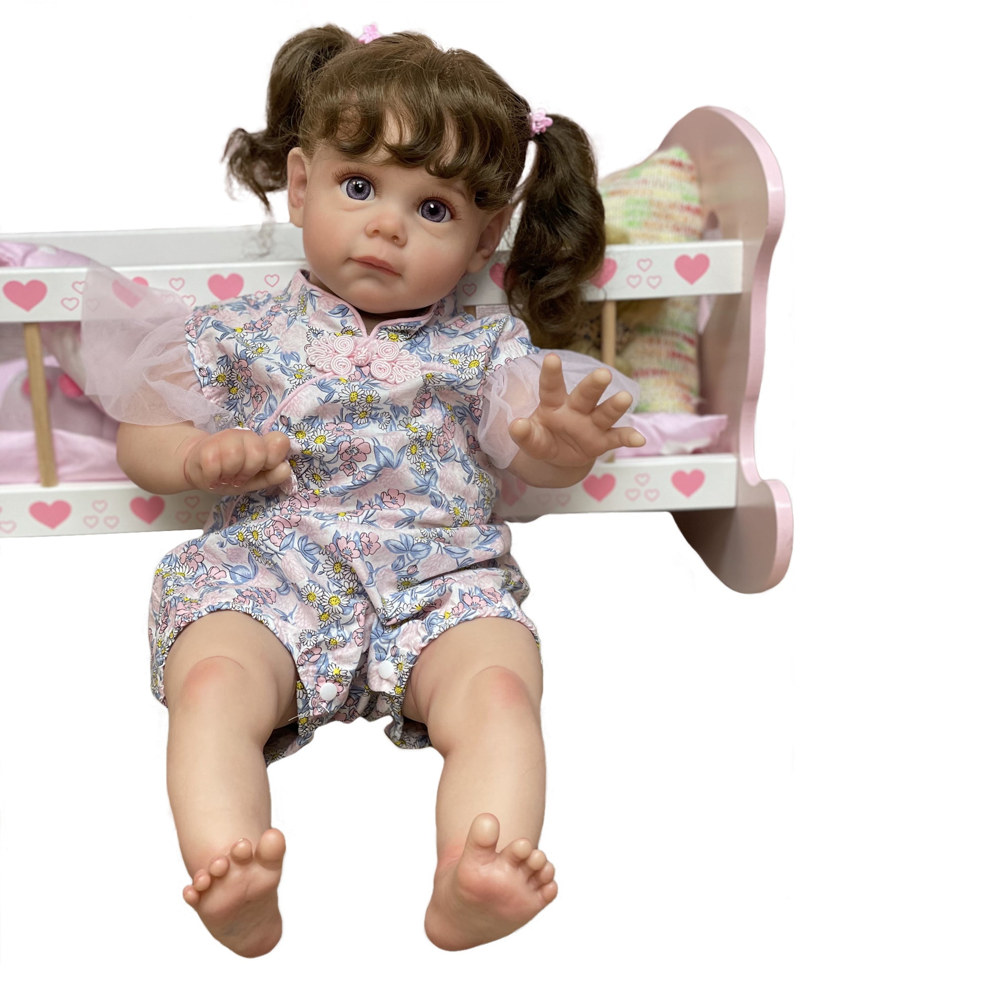 22 Inch Maggie Handmade Bebe Reborn Dolls Painted bebe reborn baby doll - Reborn With Love Baby Dolls Store