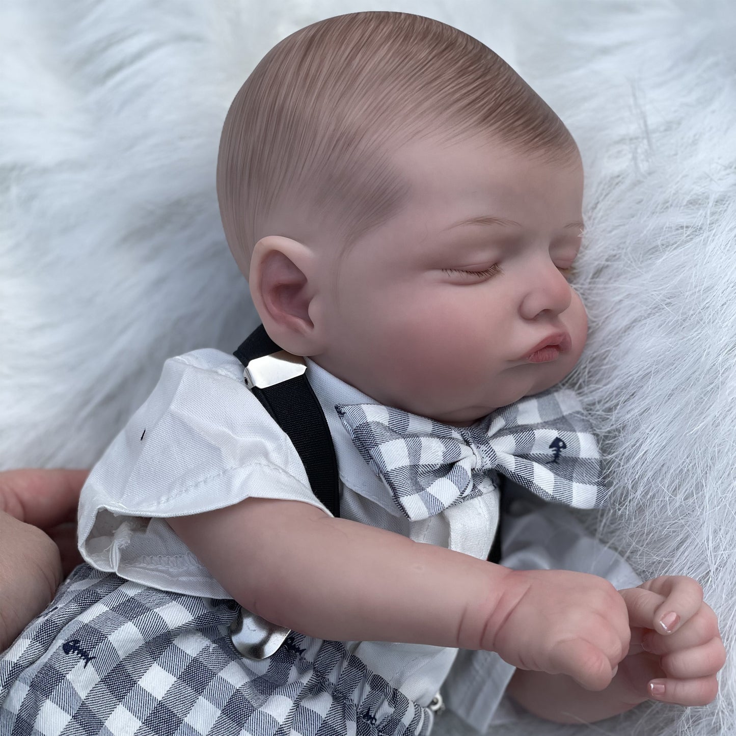 18 Inch Rosalie Finished Rebrn Bebe Handmade Lifelike Newborn Baby Doll Painted - Reborn With Love Baby Dolls Store