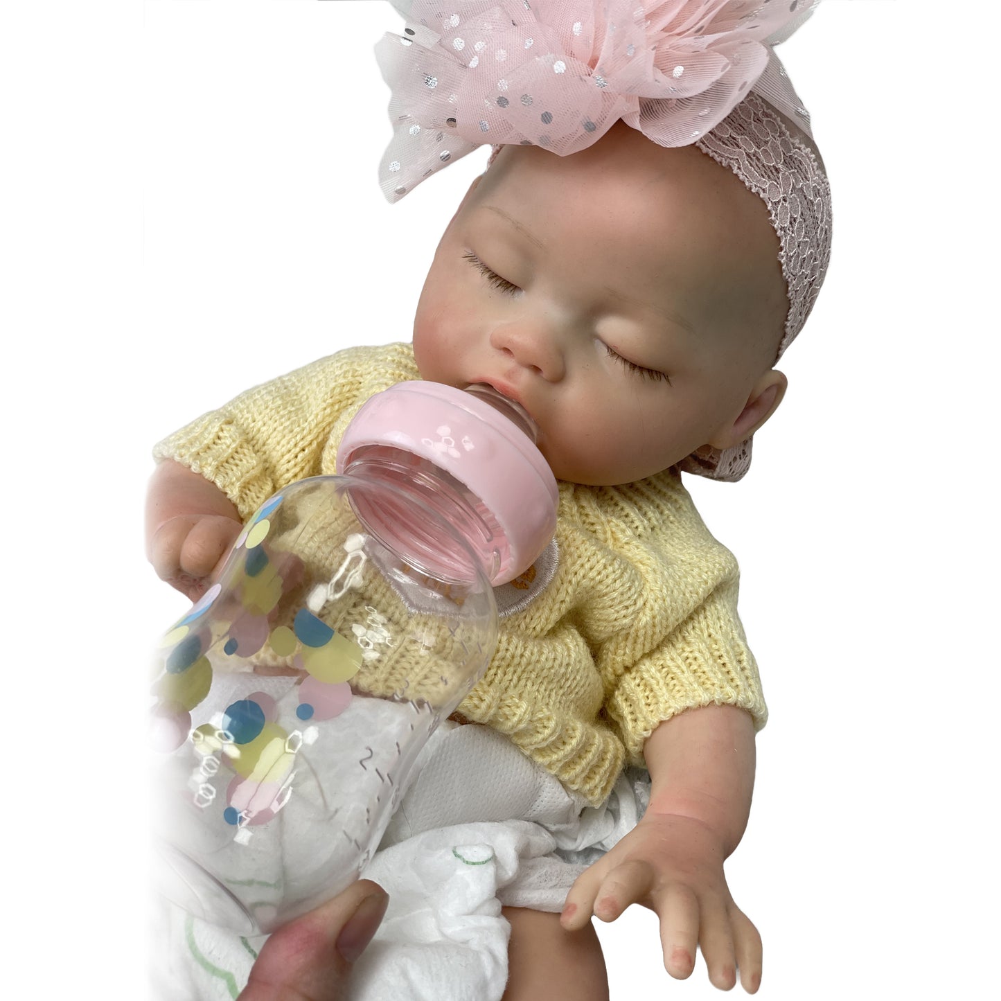 35 CM Can drink milk can pee Full Body Soft Silicone Doll - Reborn With Love Baby Dolls Store