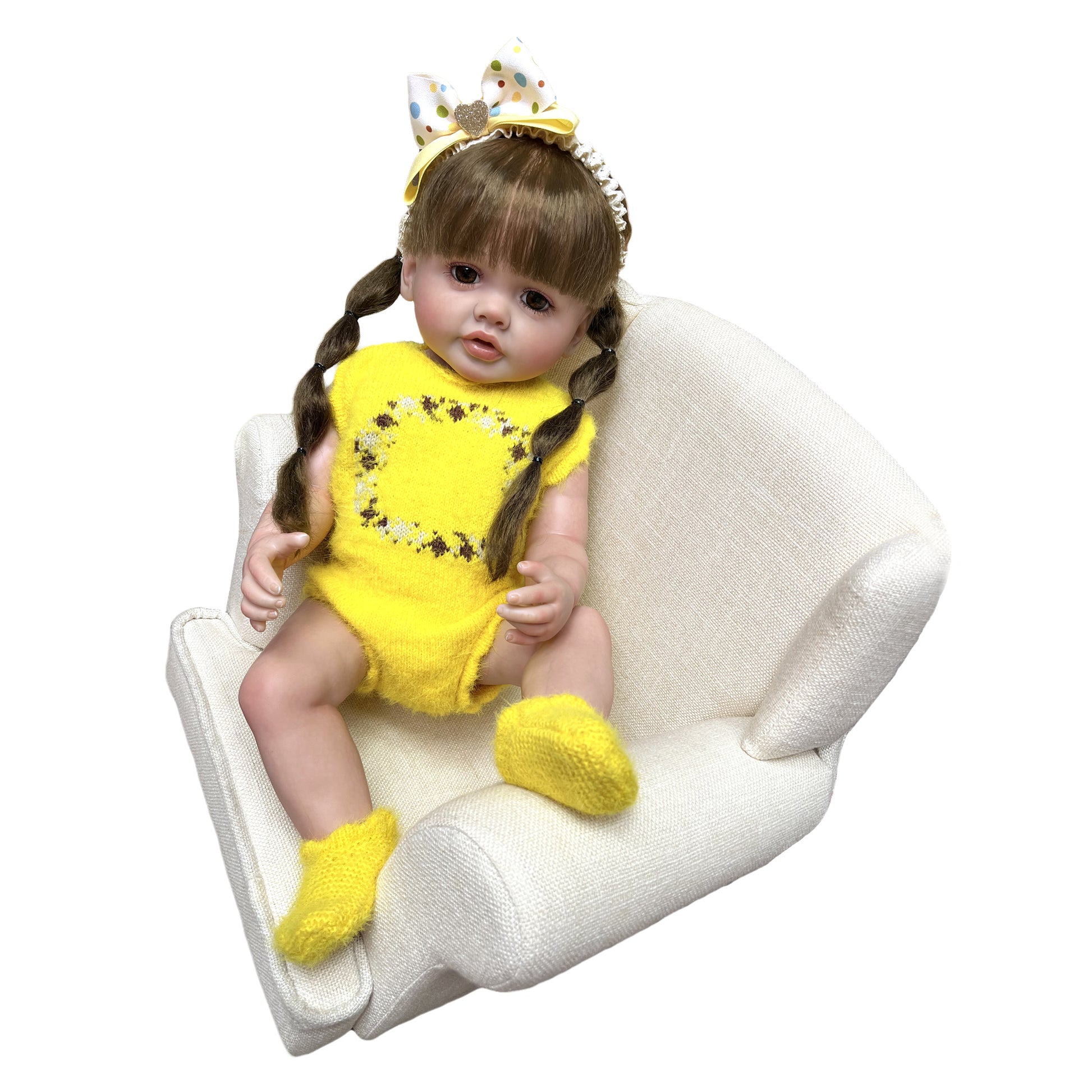 Betty 22 Inch Full body Yellow Dress Handmade Girl - Reborn With Love Baby Dolls Store